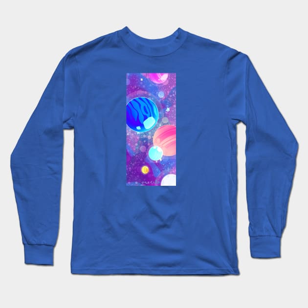 Pastel Galaxy Long Sleeve T-Shirt by Mesitoart